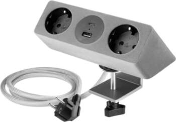 Furniture socket SOFITO, 2xSHUKO, USB A+C