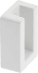 Rectangular socket without end cap, white