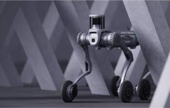 Unitree robotu platforma B2-W ar LiDAR