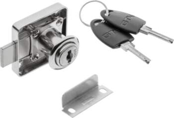 Drawer lock 138 with computer key