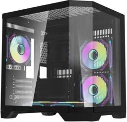 Darkflash FT350 Black, Mini Tower datora