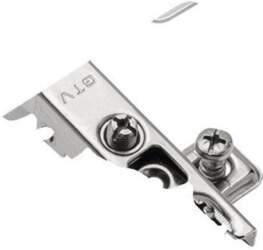 Hinge surface mounted with euroscrews, roller