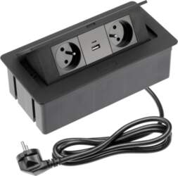 Furniture socket SOFT 2x socket with