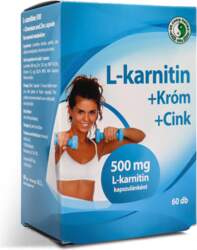 L-Karnitīns+hroms+cinks, 60 kapsulas