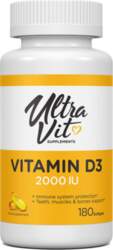 UltraVit Vitamīns D2000 IU, 180 kapsulas