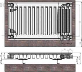 Radiators 11x400x2000 Ventil Compact Termolux