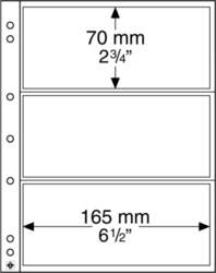 (316522) Numis plastic sheets, 3 pockets