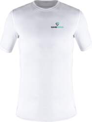 (67136-White-M) GamePatch Short Sleeve Compression Shirt