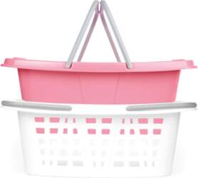 (T-MLX63321) Set Of Two Laundry Baskets