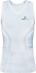 (67053-White-S) GamePatch Padded compression shirt PRO