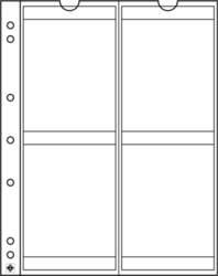 (321507) Coin sheets NUMIS, 4 pockets