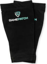 (67229-Black-S) GamePatch Shin guard compression sleeve