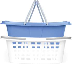 (T-MLX63297) Set Of Two Laundry Baskets