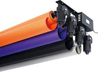 Backgrounds, FORMAX, Motorized backgrounds storage system