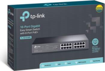 TP-LINK , Switch , TL-SG1016PE , Web Managed , Desktop/Rackmountable