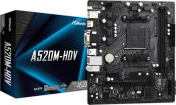 Mainboard, ASROCK, AMD A520, SAM4, Micro-ATX