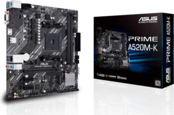 Mainboard, ASUS, AMD A520, SAM4, MicroATX