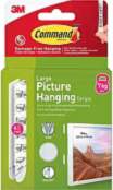 3M Command Strips Large 4pcs, white