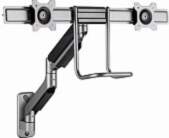 Gembird Adjustable wall 2-display mounting arm