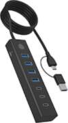 Raidsonic IB-HUB1737-C3, USB hub (black) (61065)