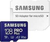 Samsung PRO Plus, microSDXC, 128GB, UHS-3