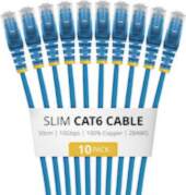 Startech 50CM BLUE SLIM CAT6 CABLE