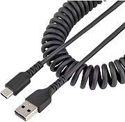 Startech USB-A to USB-C, Coiled, 1m