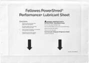 Fellowes PowerShred Performance Lubricant Sheet, 10pcs