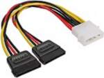 InLine Molex to 2x Sata Power