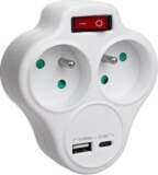 Maclean Splitter dual socket x2 USB