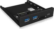 Raidsonic IB-HUB1417-i3, front panel (black, 1x