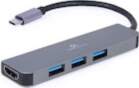 Cablexpert USB Type-C 2-in-1 multi-port adapter