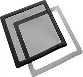 Demciflex Dust Filter, Rectangular 140mm, Black/Black