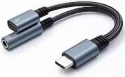 Qoltec Adapter 2w1 USB C USB