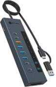 Raidsonic IB-HUB1742CR-C2PD, docking station light blue