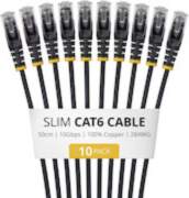 Startech 50CM BLACK SLIM CAT6 PACK