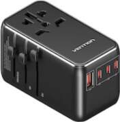 Vention POWER ADAPTER TRAVEL 4PORT/BLACK FJGB0