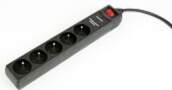 Gembird Surge protector 5 X French