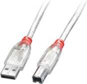 Lindy CABLE USB2 A-B 2M/TRANSPARENT (41753)