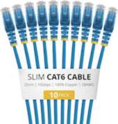 Startech 25CM BLUE SLIM CAT6 CABLE