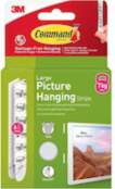 3M Command Strips Large 4pcs, white