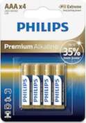 Philips Premium Alkaline, AAA, 4 pcs