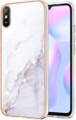 IMD Electroplating Marble Pattern TPU Phone