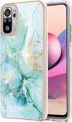 IMD Electroplating Marble Pattern TPU Phone