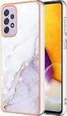 IMD Electroplating Marble Pattern TPU Phone