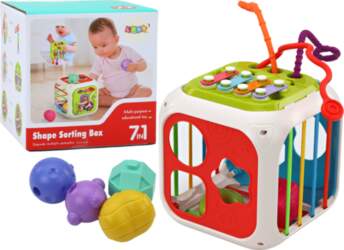 - Attītošs kubs Shape Sorting 7in1