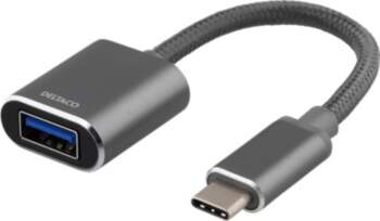 Adapteris Deltaco Baltic, USB Type C/USB