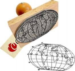Zīmogs Dumel World Map, brūna krās