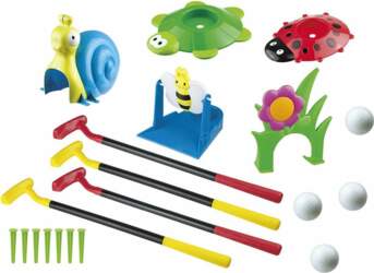 - Āra spēle, mini golfa komplekts