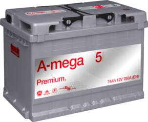 Akumulators A-mega Premium, 12 V, 74
